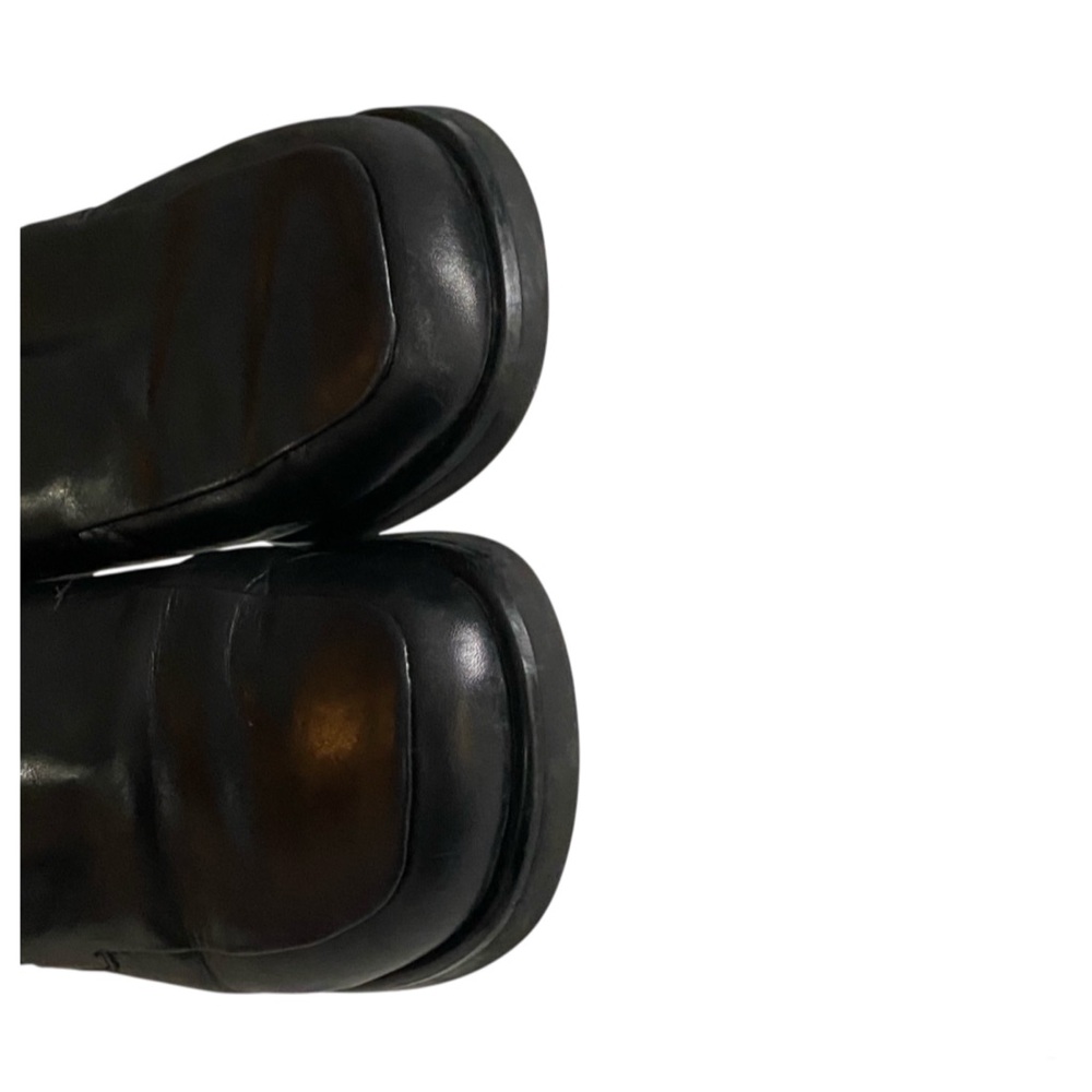 Franco Sarto L-Bocca Loafer Leather Slip-On Black Women's Size 7.5 Goth Grunge - Picture 10 of 12